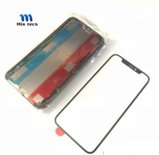 Replacement Front glass lens with OCA and lcd frame with adhesive 4 in 1 For iPhone x front glass